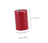 CIYODO Petaca Portátil Inoxidable con Tapa Hermética Antigoteo Botella para Licor y Vino Frasco Pequeño para Camping y Actividades Resistente y Elegante Rojo