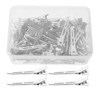CIYODO Pinzas para Cabello de Acero Inoxidable Plateadas, Fuertes y Delicadas, 2 Cajas 70 Unidades, Ideales para Seccionar el Cabello en Casa o Salones