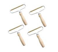 CIYODO Quitapelusas Manual 4 Unidades Mango de Madera, Recortador de Pelusa para Suéteres, Ropa y Tapicería, Afeitadora de Bolas de Pelo para Limpieza Doméstica
