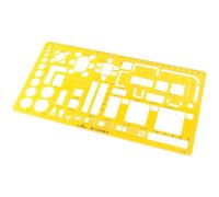 CIYODO Regla de Medición para Construcción Naranja Transparente Plantilla Curva para Dibujo Arquitectónico y Escolar Herramienta Multifunción para Interiores y Oficina