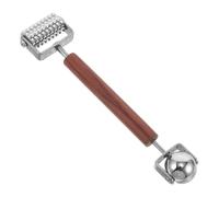 CIYODO Rodillo Facial Masajeador Doble Cabezal de Acero Inoxidable para Ojos y Rostro Herramienta Manual Antiedad para Cuello Brazos Piernas y Pies Mejora Absorción de Sérums y Moldea