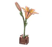 CIYODO Rompecabezas De Lirio De Madera En 3D Rompecabezas Botánico De Madera DIY Lirio Flor Falsa para Adultos Kit De