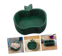 CIYODO Rustic Wooden Apple Bowl Snack Tray For Parties Smooth Finish Food Platter For Nuts Fruits Desserts Versatile Serving Plate And Christmas