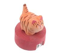 CIYODO Sacapuntas Portátil Manual Agujero Diseño de Gato Naranja Material Resistente Tamaño Pequeño Papelería Estética para Uso Escolar y Oficina Sacapuntas Lindo