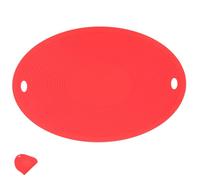 CIYODO Salvamanteles de Silicona Antideslizante Tapete Aislante Grande Ovalado Rojo Resistente al Calor para Ollas y Platos Calientes Protector de Mesa para Cocina 1 Pieza
