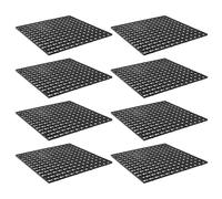 CIYODO Separador de Pecera Negro 30x30 Cm, Placa de Filtro de Fondo de Acuario de Plástico, Red Divisoria para Peceras 8 Piezas para Aislamiento y Soporte de Filtro en Tanque Acuático