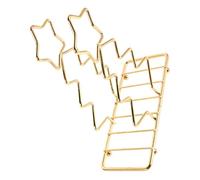 CIYODO Servilletero Vertical de Metal Dorado Diseño de Estrella Hueca Soporte para Servilletas para Mesa de Comedor y Cocina Decoración Navideña para Fiestas y Reuniones