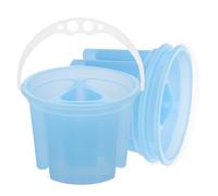 CIYODO Set de 3 Cubos de Plástico para Lavar Pinceles Diseño Multicompartment y Boca Ancha, Portátil y Fácil de Limpiar para Clases de Arte y Bocetos al Aire Libre