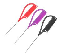 CIYODO Set de 3 Peines de Plástico para Seccionar y Trenzar Cabello en Salón y Uso Doméstico - Diseño Ergonómico para Control Preciso y Aplicación sin Desorden - Accesorios para