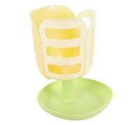 CIYODO Soporte de Hierbas de tulipán Comida Hamster alimentador de heno pequeño comedero de heno dispensador de heno para Conejos comedero de heno para conejitos páginas Amarillo
