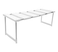 CIYODO Soporte Extensible para Microondas y Horno Estante de Acero Inoxidable para Encimera bajo Fregadero Organizador para Cocina con Gran Capacidad y Estructura Estable