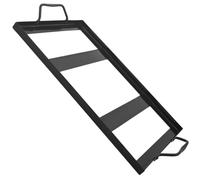 CIYODO Soporte Metálico Negro para Placa Mineral para Barbacoa Rejilla Resistente al Fuego para Cocina y Camping Estante para Bloque Mineral para Asar y Hornear Accesorio Práctico