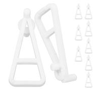 CIYODO Soportes para Estantes de Armario Grandes Blancos 10 Piezas Soportes Flotantes de Plástico ABS y PP para Repisas Ajustables Cocina y Armarios