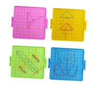 CIYODO Tabla de Uñas 4 Piezas Juguete Didáctico para Niños Tamaño 14Cm Placa de Uñas de Matemáticas Aprendizaje para Escuela