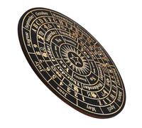 CIYODO Tablero de Adivinación de Madera Símbolos y Letras Tablero para Radiestesia Decoración Espiritual para Brujas Herramienta de Búsqueda de Respuestas Uso Hogar y Celebraciones