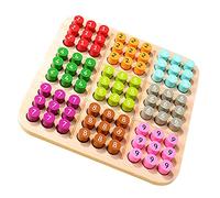 CIYODO Tablero de Sudoku de Madera para Niños Juego de Mesa Educativo Juguete de Diseño Compacto para Aprendizaje Juguete de Incluye 1 Set