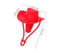 CIYODO Tapón de Botella de Silicona con Mini Sombrero Rojo Tapa Reutilizable para Botellas de Accesorio Decorativo para Fiestas Temáticas Western y Recuerdos Cowgirl