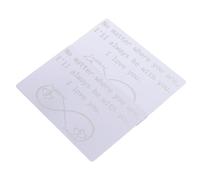 CIYODO Tarjetas de Inserción para Cartera Grabadas Acero Inoxidable Plateado 2 Piezas Tarjeta de Aniversario para Parejas Obsequio Duradero para Bodas y Uso Diario