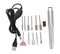 CIYODO Torno Eléctrico para Uñas Portátil USB Kit de Manicura con Cabezales de Lijado Máquina para Limar Uñas Natural y Acrílicas Profesional y Silenciosa para Salón y Doméstico