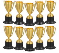 CIYODO Trofeo Pequeño de Plástico Dorado, 24 Piezas para Fútbol y Premios Deportivos, Decoraciones de Ganador para Equipo de Animadoras y Competiciones al Aire Libre Reutilizable