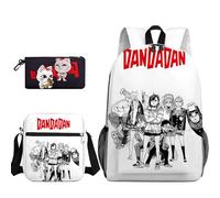 Ciyoulio Anime Okarun Momo Ayase Mochila + Bolso de Hombro + Estuche para Niños Mochila Escolar Set Turbo Granny Anime Mochila Escolar Adolescente Mochila Escolar, Tipo 4., 30x13x40 cm