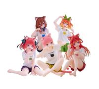 Ciyoulio Figuras de anime sentadas The Quintessential Quintuplets Estatua Nino Nakano/Miku Nakano Figura, Anime Cat Girl Figuras Escritorio Adornos de Anime