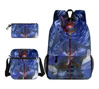 Ciyoulio Frieren - Mochila de 3 piezas con diseño de anime, bolsa cruzada de helecho, bolsa de hombro, estuche de dibujos animados, con impresión 3D, mochila escolar casual de viaje, Tipo 12, Talla