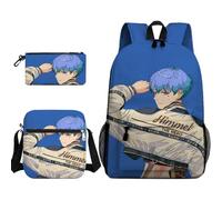 Ciyoulio Frieren - Mochila de 3 piezas con diseño de anime, bolsa cruzada de helecho, bolsa de hombro, estuche de dibujos animados, con impresión 3D, mochila escolar casual de viaje, Tipo 4, Talla
