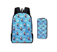 Ciyoulio MHA - Mochila + bolsa para bolígrafos, juego de 2 piezas Midoriya Izuku, bolsa escolar, bolsa de hombro Bakugou Katsuki/Toga Himiko con impresión 3D para estudiantes, Tipo 6, Talla única