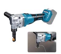 Cizalla Nibbler, Compatible con Makita 18v, Cabezal Mordedor Giratorio 360°, Mordisqueador Ajustable de 3 Velocidades, Cizalla Eléctrica para Chapa Metálica, Acero, Cobre, Aluminio, y Vidrio