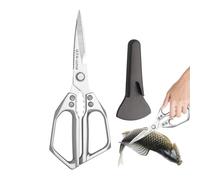 Cizallas de cocina: tijeras avícolas, cortador multipropósito | Tijeras de cocina para todo propósito | Cizurre de cocción de acero inoxidable lavavajillas seguros para pescado de aves de pescado.