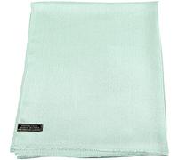 CJ Apparel Celeste Solido Colore Disegno Nepalese Fringe Scialle Sciarpa Pashmina ha Rubato Seconds NUEVO