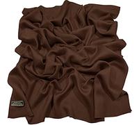 CJ Apparel Chal pashmina de color sólido con flecos para mujer, Marrón chocolate Fc1023, Talla única