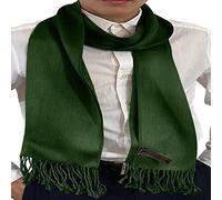 CJ Apparel Dark Green Mens Nepalese Solid Color Design Fashion Scarf Seconds Scarves Face/Neck Wrap Hand Made in Nepal New