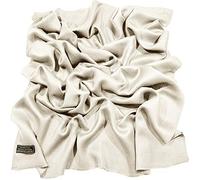 CJ Apparel Marfil Solido Colore Disegno Nepalese Fringe Scialle Sciarpa Pashmina ha Rubato NUEVO