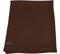 CJ Apparel Marron Oscuro Solido Colore Disegno Nepalese Fringe Scialle Sciarpa Pashmina ha Rubato Seconds NUEVO