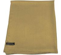 CJ Apparel Oro Solido Colore Disegno Nepalese Fringe Scialle Sciarpa Pashmina ha Rubato Seconds NUEVO