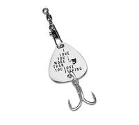 CJ&M I Love You More Than You Love Fishing Lure - Aniversario regalo para hombre señuelo de pesca regalo de boda Idea de regalo I Love You Lure San Valentín Regalo para marido novio, pescador regalo