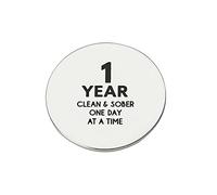 CJ&M Juego de monedas de sobriedad de 1 año | Ficha de sobriedad de 1 mes - 1 año | Medallón de sobriedad de 1 mes - 1 año | Regalo sobrio | Fichas AA | Chip AA | Medallones de acero inoxidable para