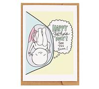 CJ&M Soon to be Dad, tarjeta del día del padre, futuro padre, tarjeta de embarazo, bebé nonato, papá primerizo, bebé, útero, único, divertido.