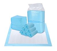 cjc Almohadillas para orina de cachorros, diseño de 6 capas, a prueba de fugas, almohadilla de entrenamiento desechable para mascotas, orinal para perros, gatos, conejos (S 13 x 17 pulgadas, azul, 100