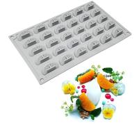 Cjeuxnr 1 molde de silicona con forma de fruta 3D para postre francés, mousse, pasteles, pasteles, pasteles, chocolate, trufa, cupcakes, gelatina, pudín de galletas (naranja, 139 g)