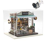 Cjeuxnr Kit de casa de muñecas en miniatura para manualidades, con muebles y luces LED, kit de casa pequeña para adultos (M2506-ZY)