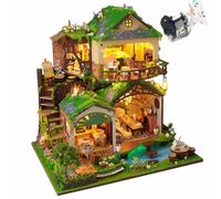 Cjeuxnr Kit de rincón de libros en miniatura para casa de muñecas, Booknook para decoración de estantería de casa pequeña, rompecabezas de madera 3D, regalos para familiares y amigos (TB30-Y)