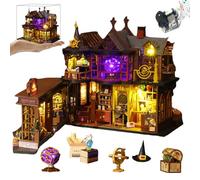 Cjeuxnr Mini casa mágica hecha a mano 3D casa de muñecas modelo creativo de habitación con luces LED y movimiento musical para adultos (tesoro mágico - con cubierta antipolvo)