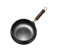 CJFDDP - Sartén japonesa de hierro fundido antiadherente no revestida, olla de freír en gran barriga tradicional de hierro, forjada a mano, contenedor de cocina versátil para hervir y freír a alta