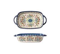 CJHFR472SG Cocina Cuenco for hornear de doble oreja, plato for, vajilla Retro cerámica for el hogar, cuenco con mango, ensaladera, hondo Cocinar(19.5cm)