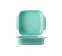 CJHFR472SG Cocina Plato de cerámica for el hogar, bandeja Rectangular for hornear con doble oreja, horno microondas, for pasteles Cocinar(9 inches)