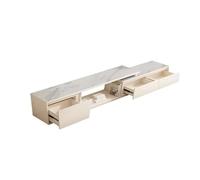 CJHFR472SG Consola Multimedia Mesa de Centro de Pizarra, Mueble de TV, combinación Moderna y Sencilla, Mueble de TV retráctil de pie for Sala de Estar Centro de Entretenimiento