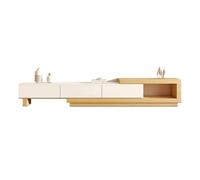 CJHFR472SG Consola Multimedia Mueble de TV Minimalista Moderno for Sala de Estar, hogar, apartamento pequeño, Mueble de TV retráctil de Color Madera Centro de Entretenimiento